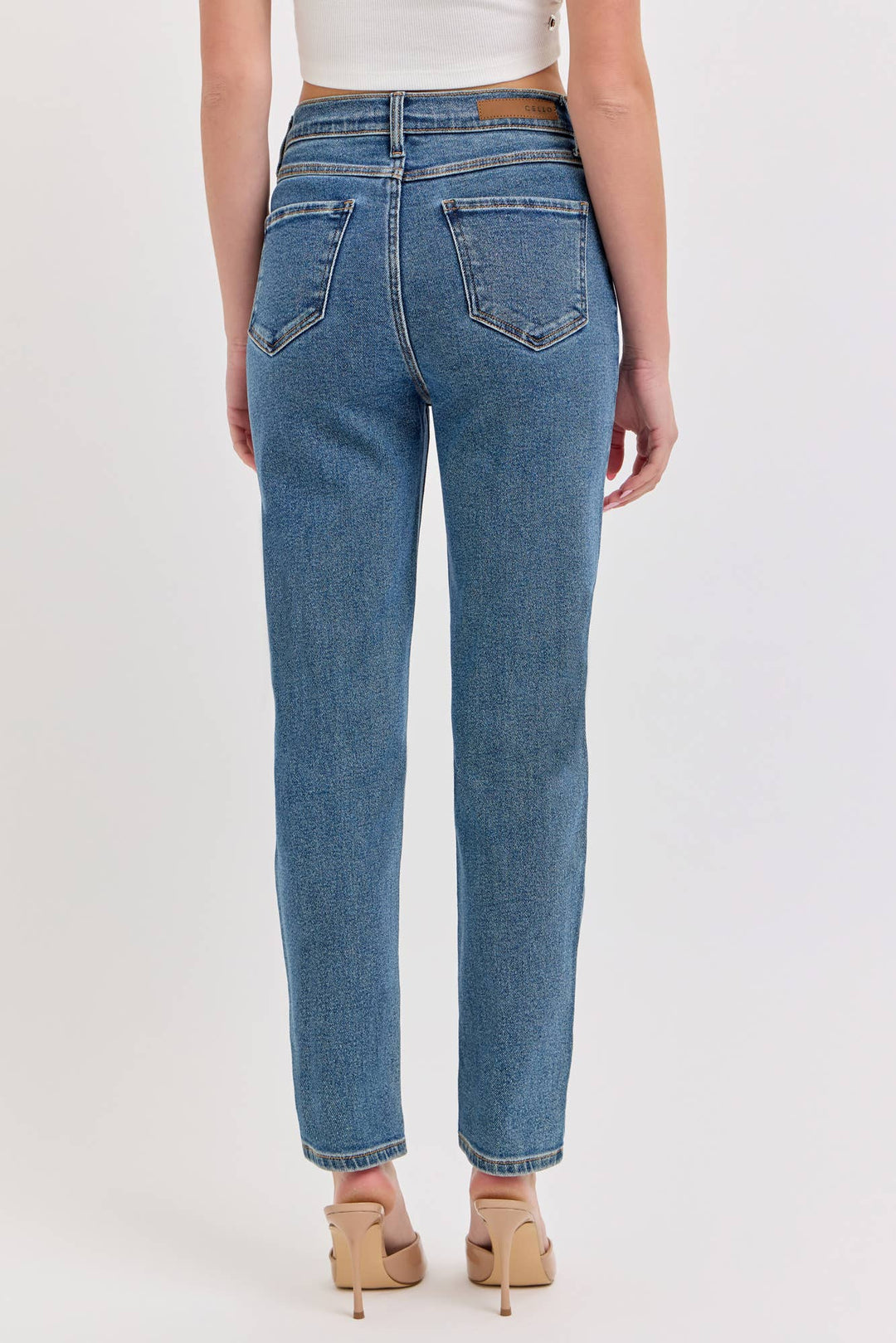 Dark High Rise Mom Jean