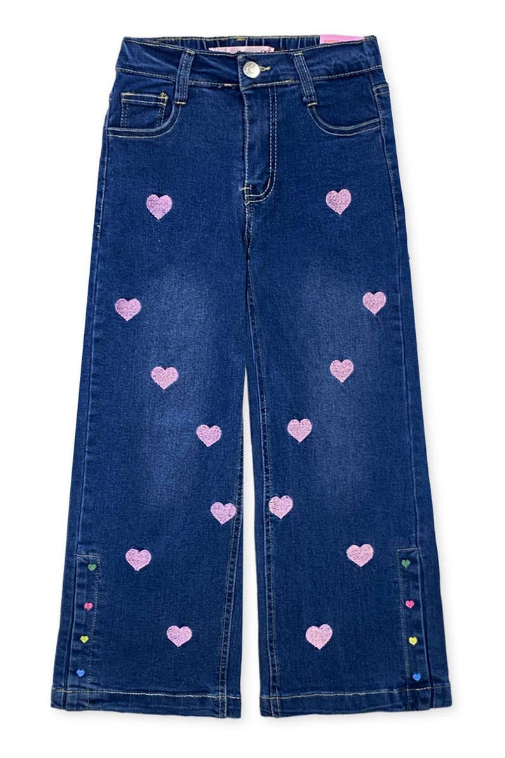 Relax Fit Jeans w/ Pink Hearts