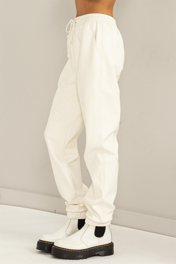 Leather Joggers (2 color options)