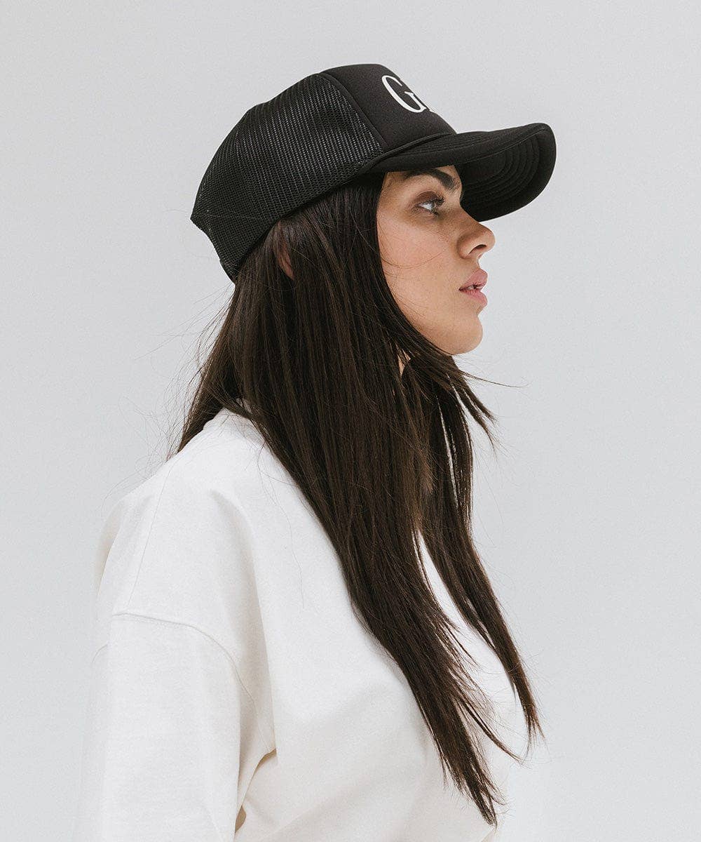 Gigi Foam Trucker Hat: Black