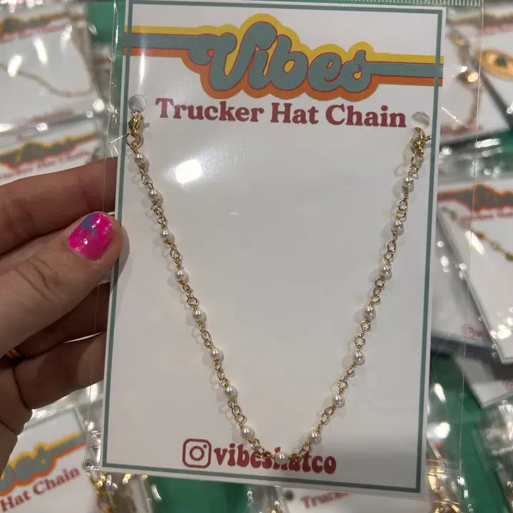 Dainty Pearl Trucker Hat Chain