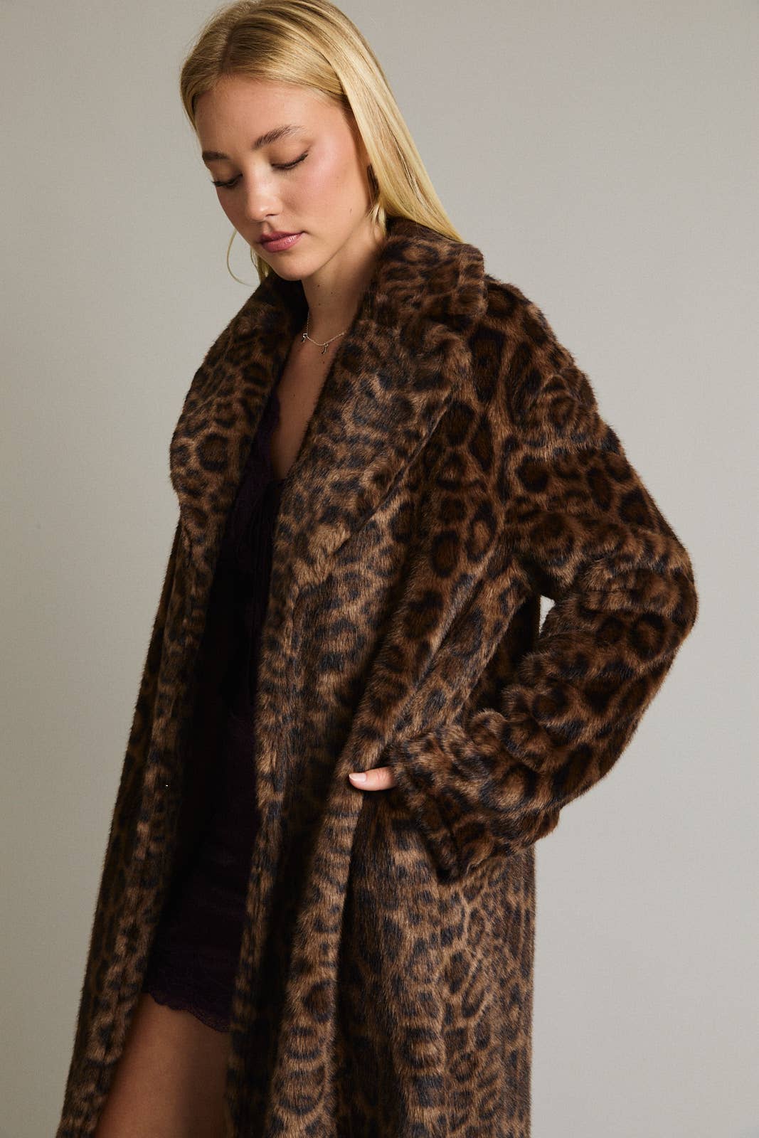 Faux Fur Long Coat