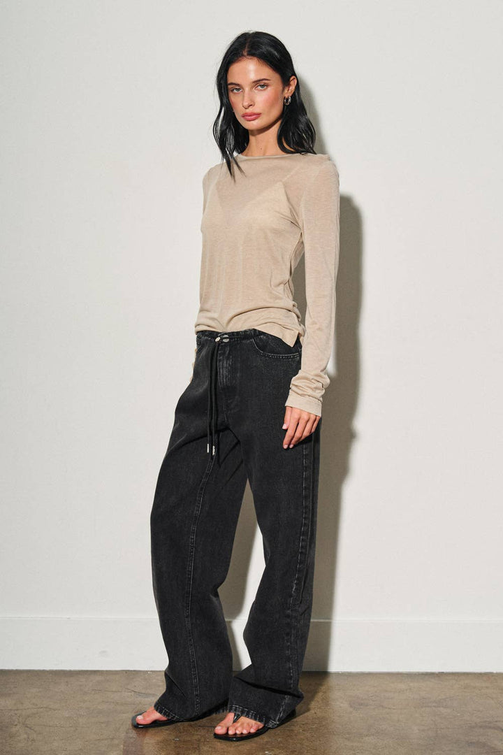 Knit Sheer Basic Top