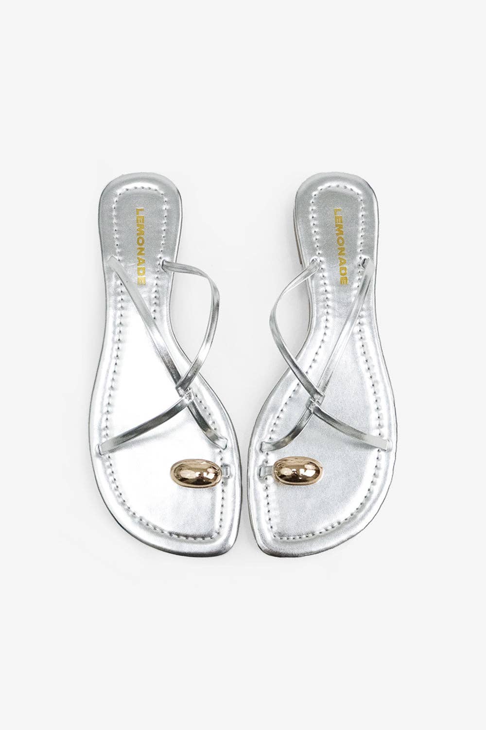 Criscross Gold Toe ring Sandals