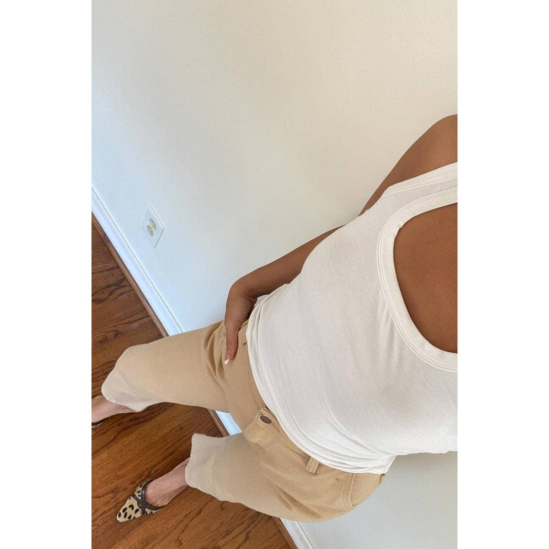 CASUAL HIGH-WAISTED CROPPED PANTS