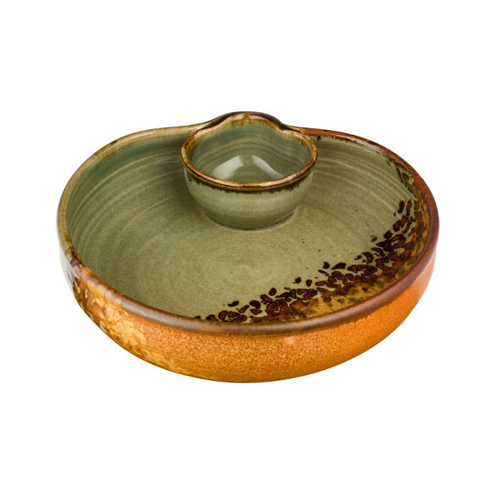 Hand crafted Petite Chip &amp; Dip Dish
