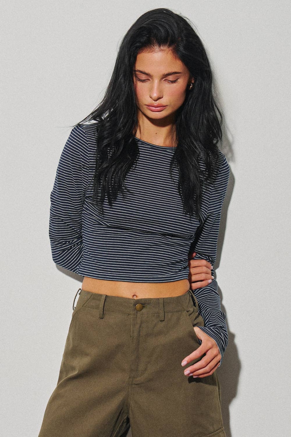 Navy Striped Long Sleeve