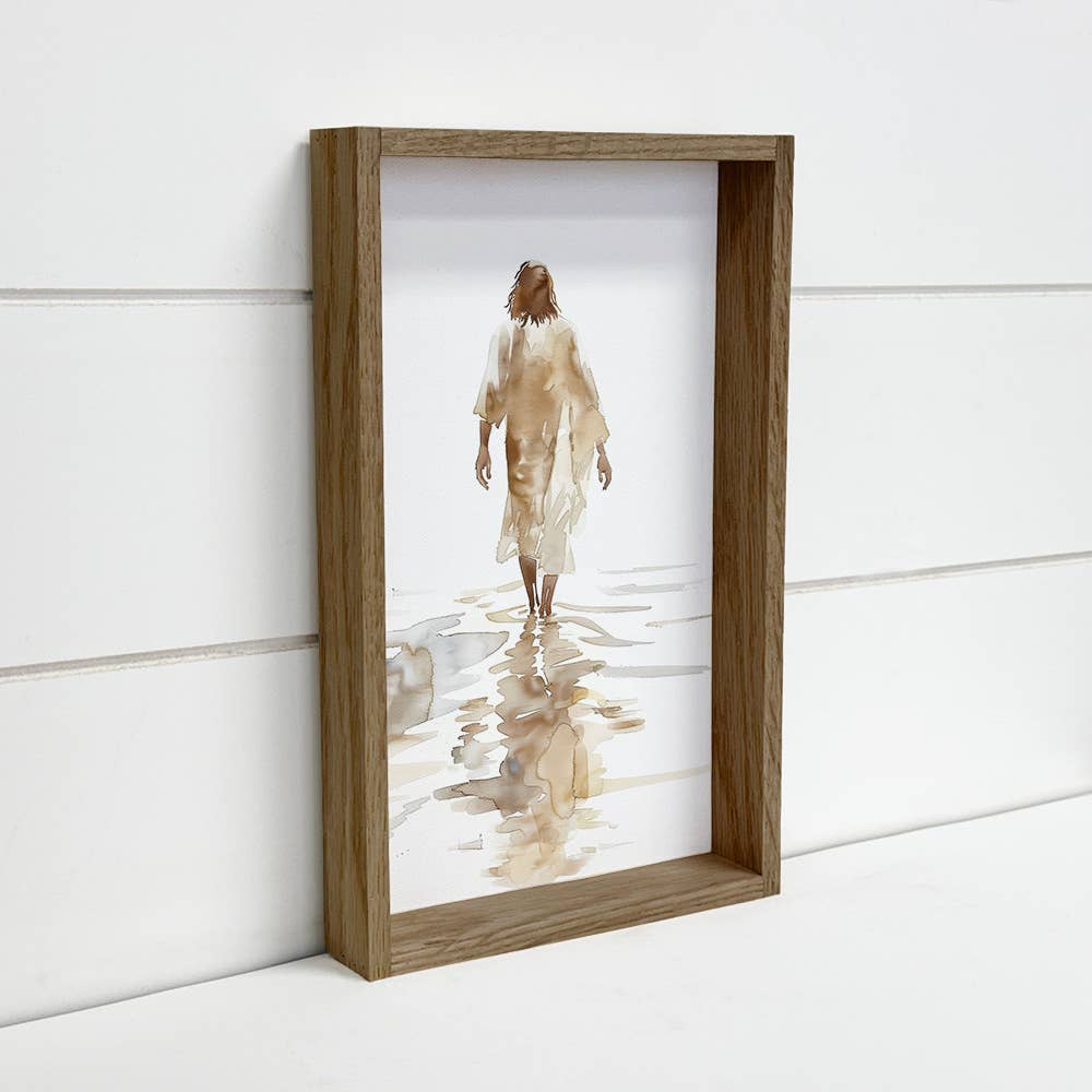 Follow Me Jesus Wood Framed 6x10