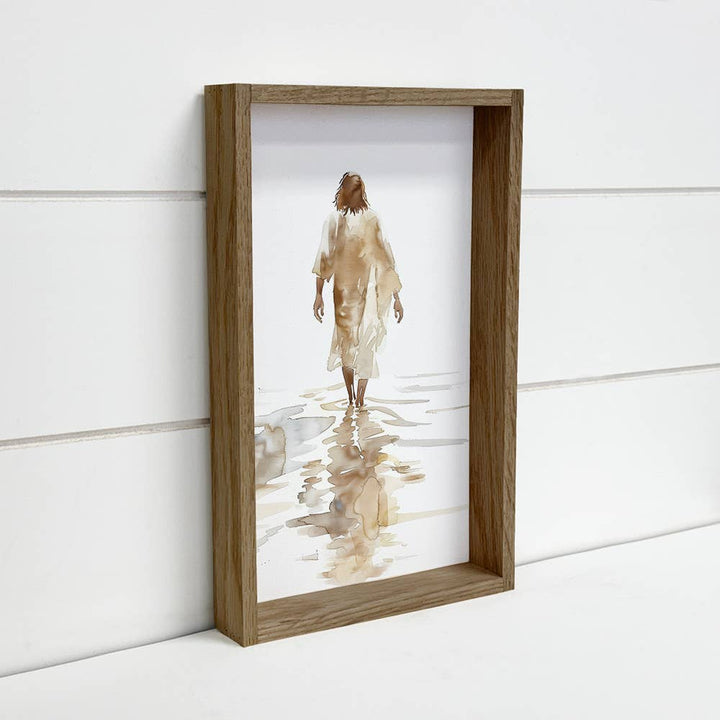 Follow Me Jesus Wood Framed 6x10