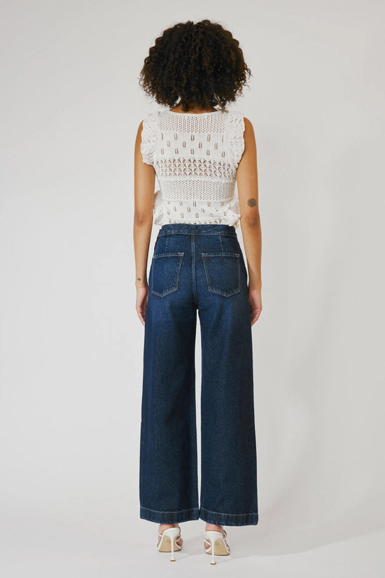 Zip Side Wide Leg Jeans