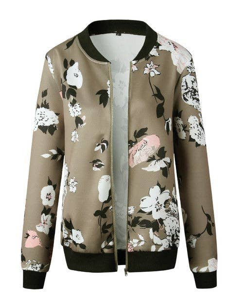 Floral Printed  Bomber Jacket