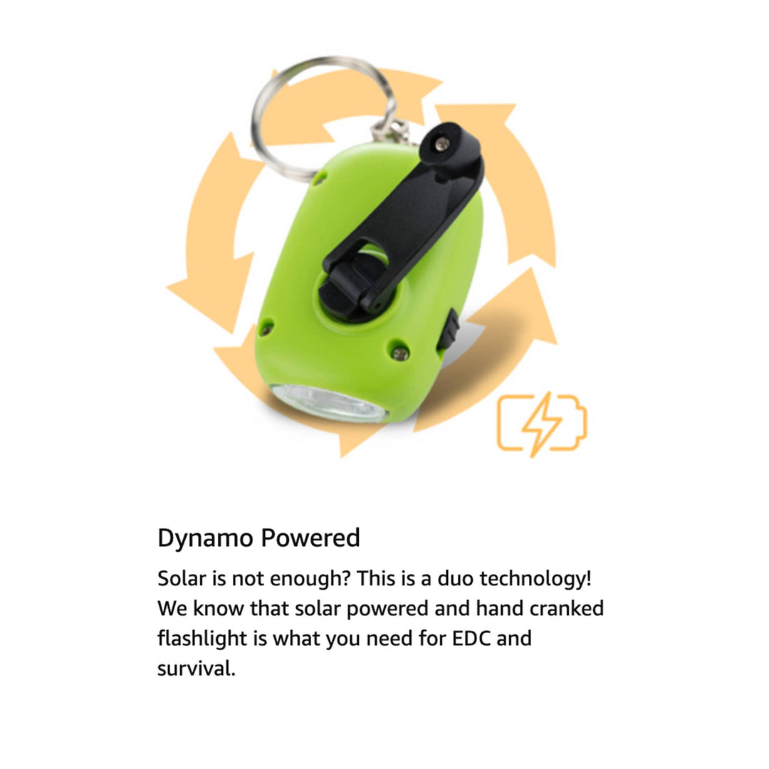 MINI SOLAR DYNAMO LED FLASHLIGHT