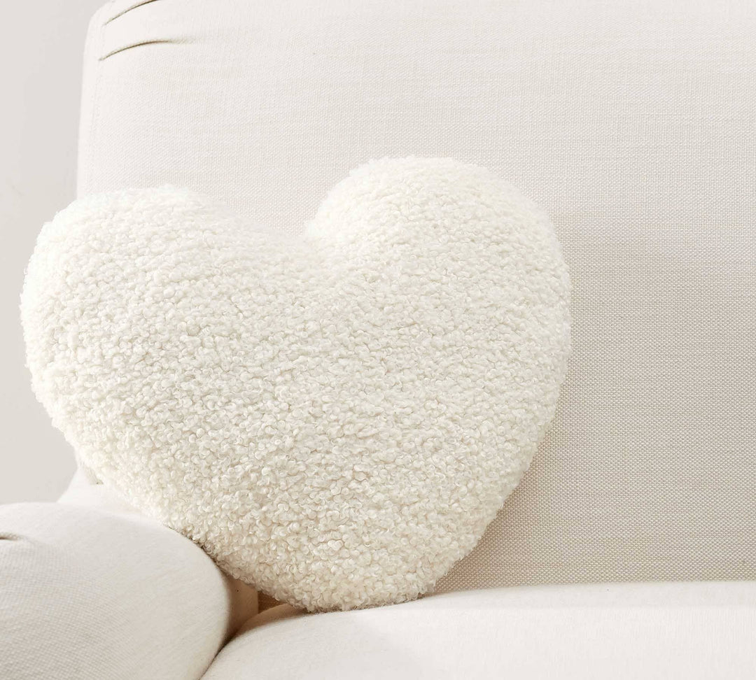 Heart plush throw pillow