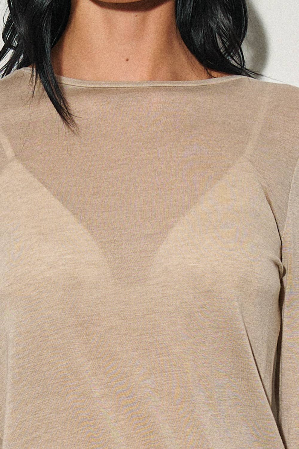 Knit Sheer Basic Top
