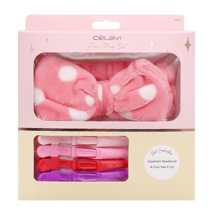 Bow Headband & Hair Clip Set