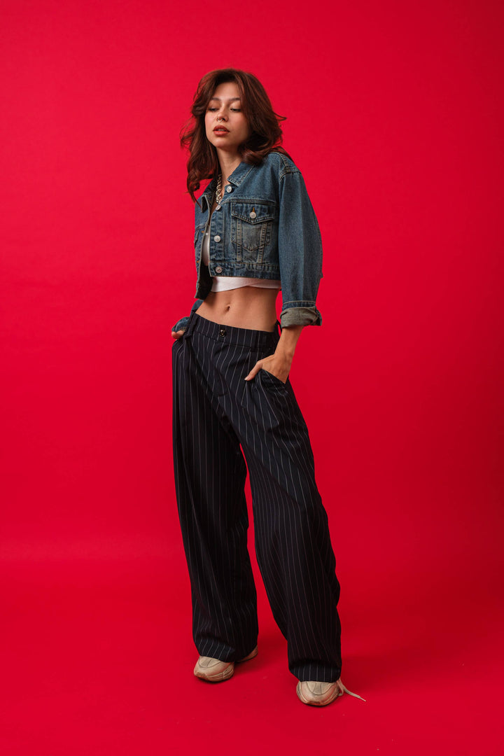 DENIM CROP JACKET