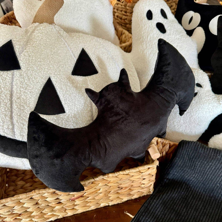 Black Velvet Bat Pillow