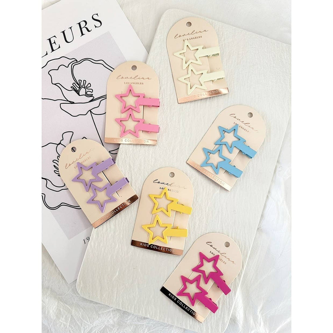 Duo Matte Star Hair Clips