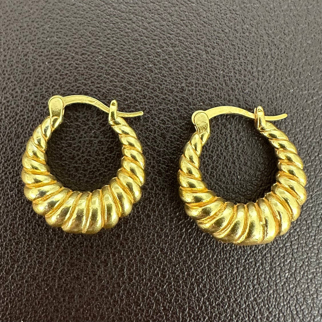 18K Fancy Little Hoops