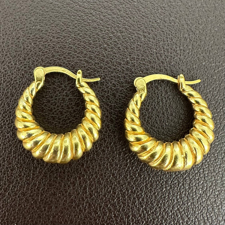 18K Fancy Little Hoops