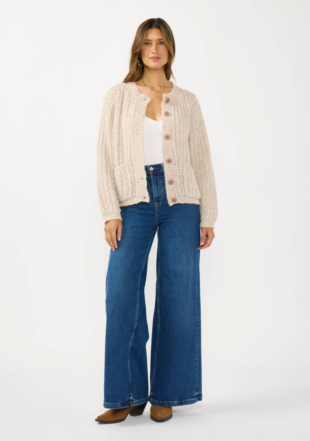 Knit Cardigan with Front Pockets