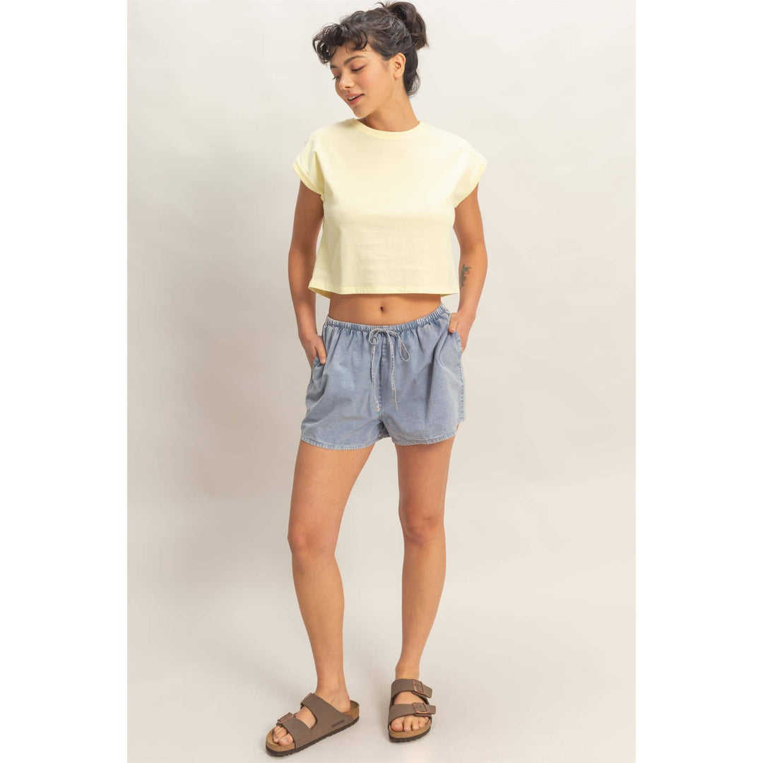 Classic Crew Neck Sleeveless Top