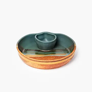 Hand crafted Petite Chip &amp; Dip Dish
