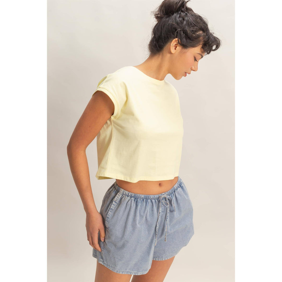 Classic Crew Neck Sleeveless Top