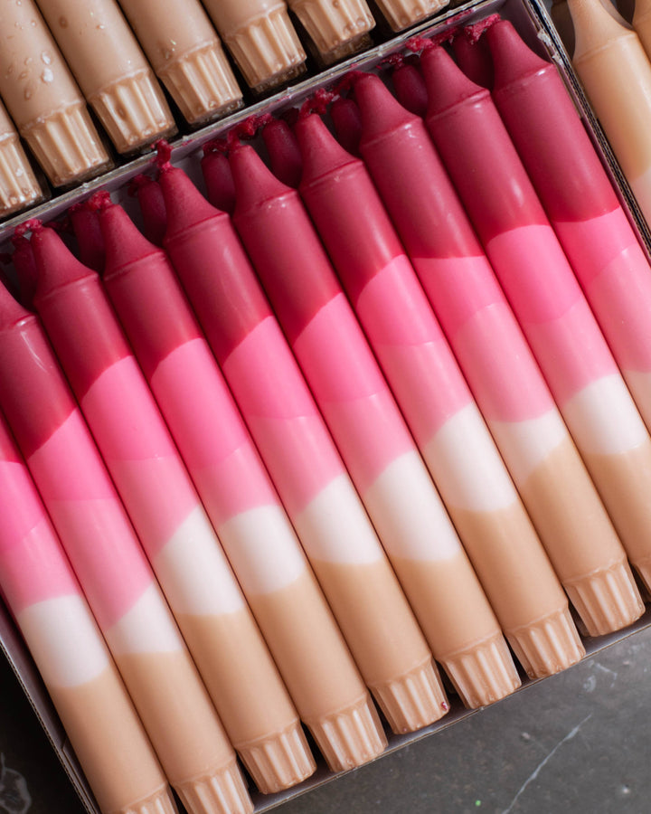 Taper candles-  Nudes colours mix