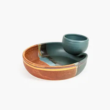 Hand Crafted Chip &amp; Dip Dish