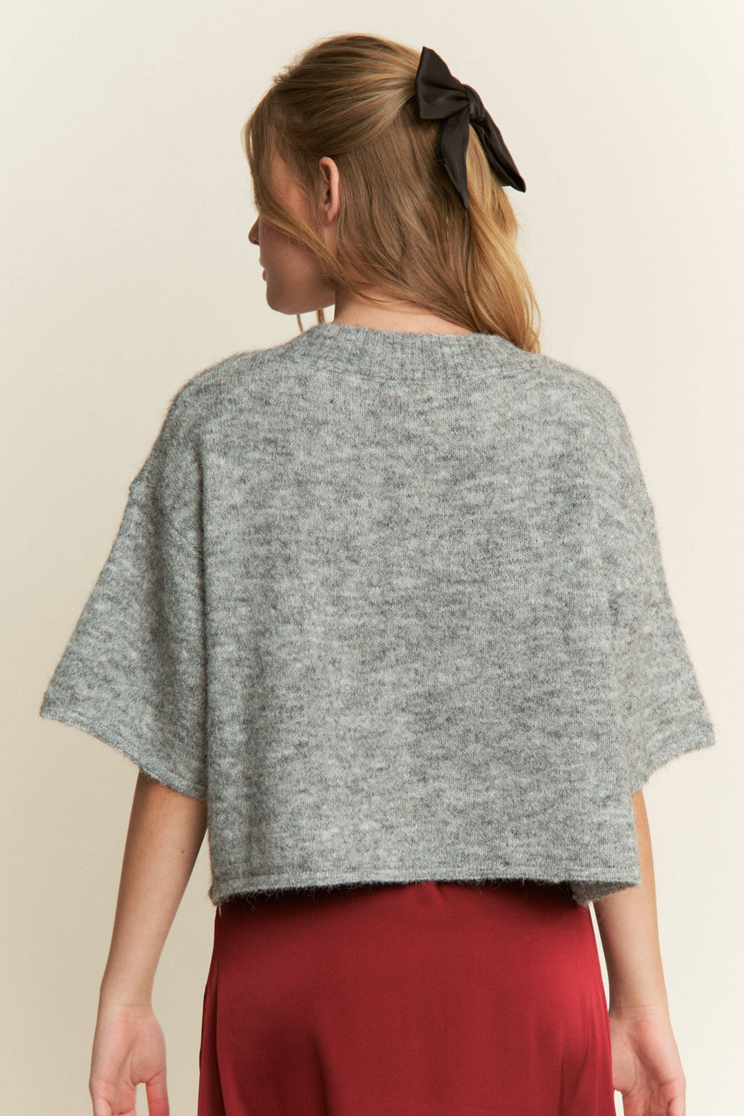 Cropped Boxy Cardigan