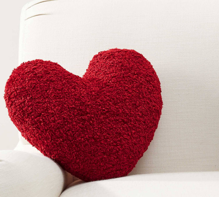 Heart plush throw pillow