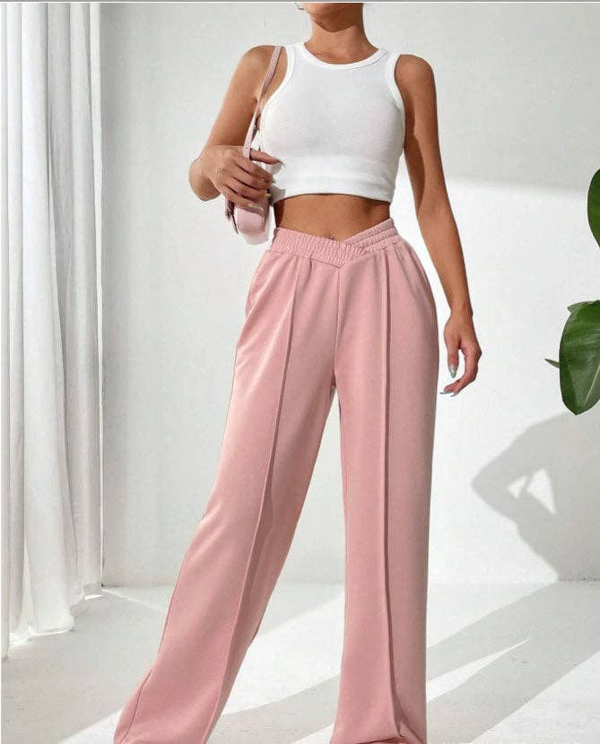 Wide Straight Leg Sweat Pants