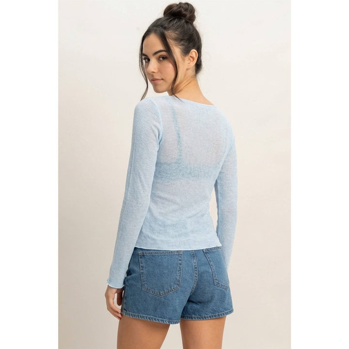 Ribbed Long Sleeve Top