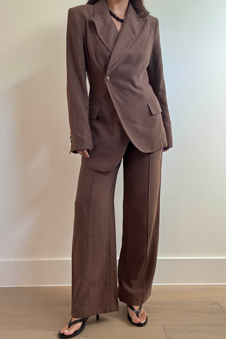 Single Breasted Blazer With Pants Set