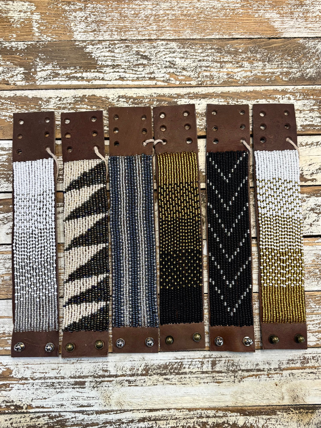 Large Swahili Coast Beaded Cuff