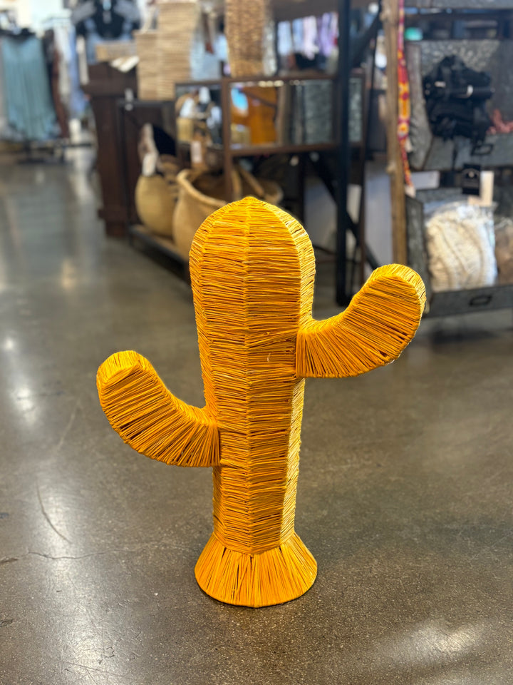 Medium Woven Raffia Cactus