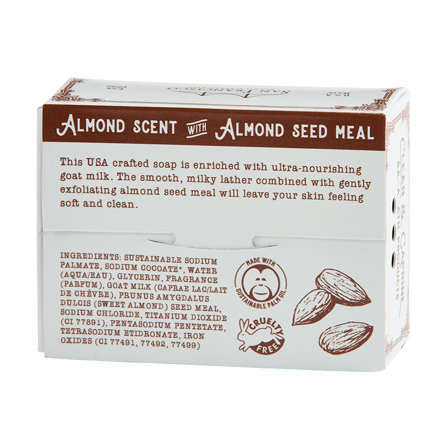 Almond Goat Milk 5oz pressed bar soap