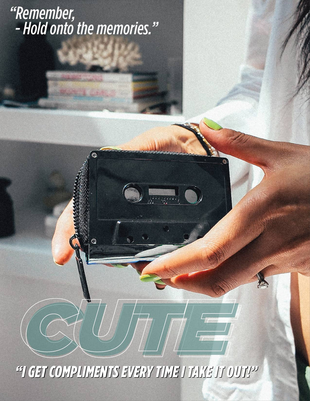 Retro 80s Cassette Tape -Black