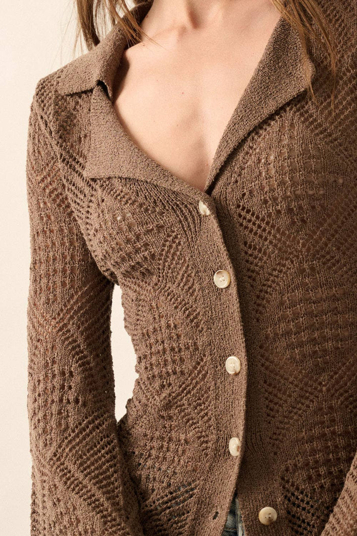 Bell-Sleeve Cardigan