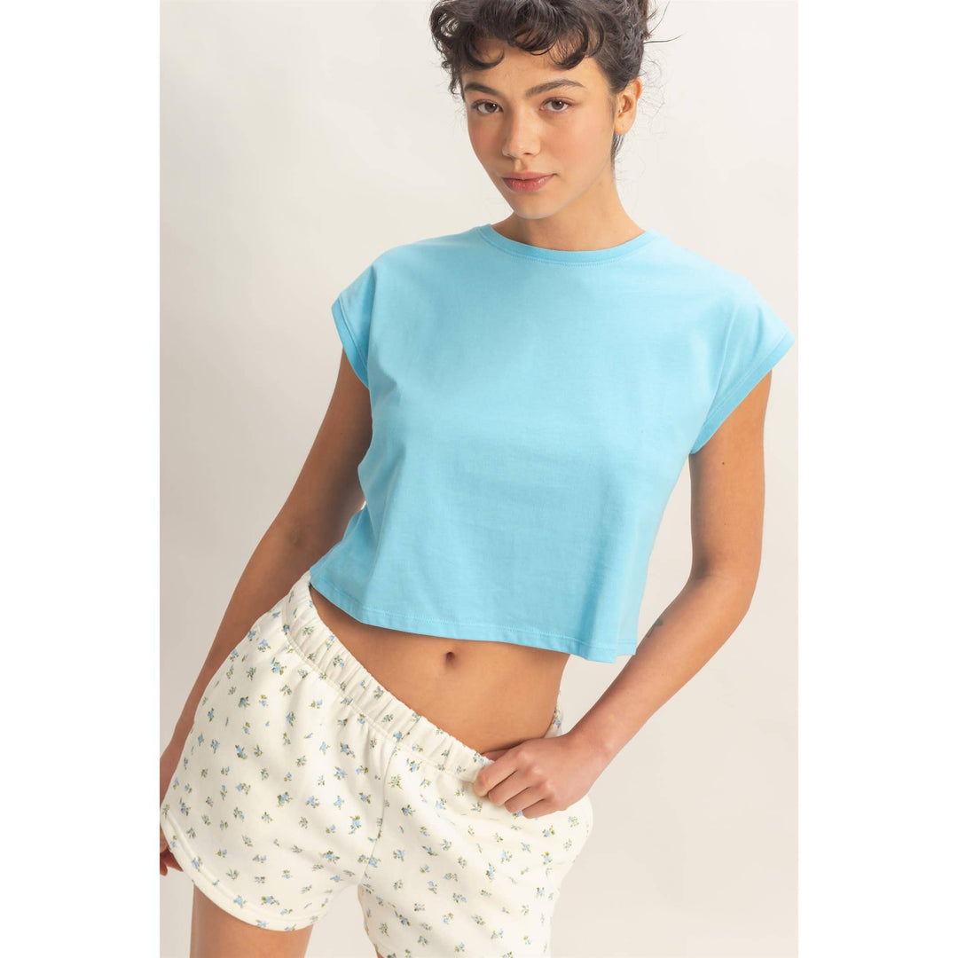 Classic Crew Neck Sleeveless Top