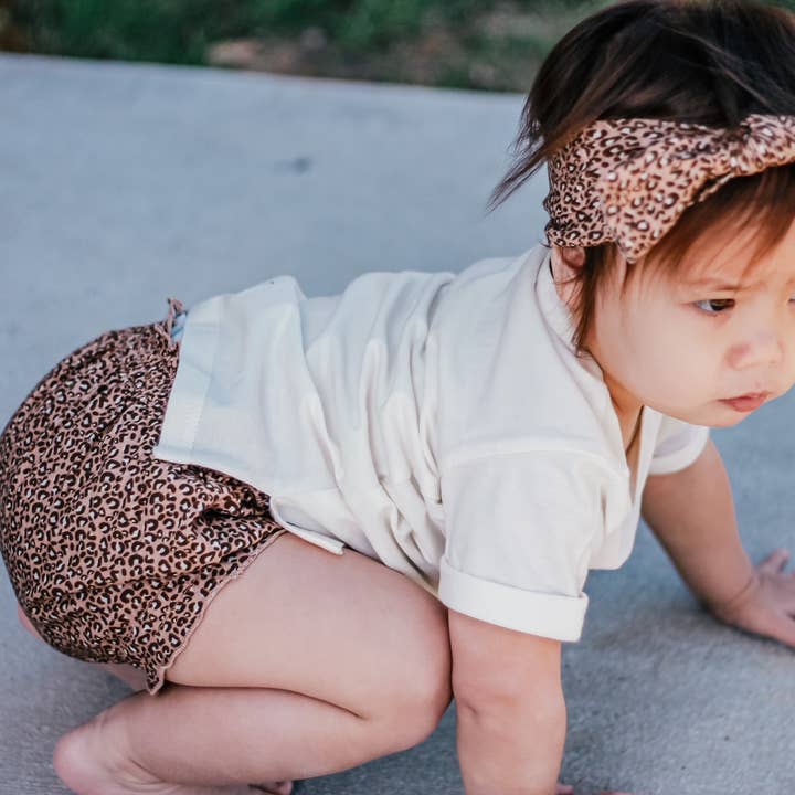 Organic Leopard Baby Bloomers