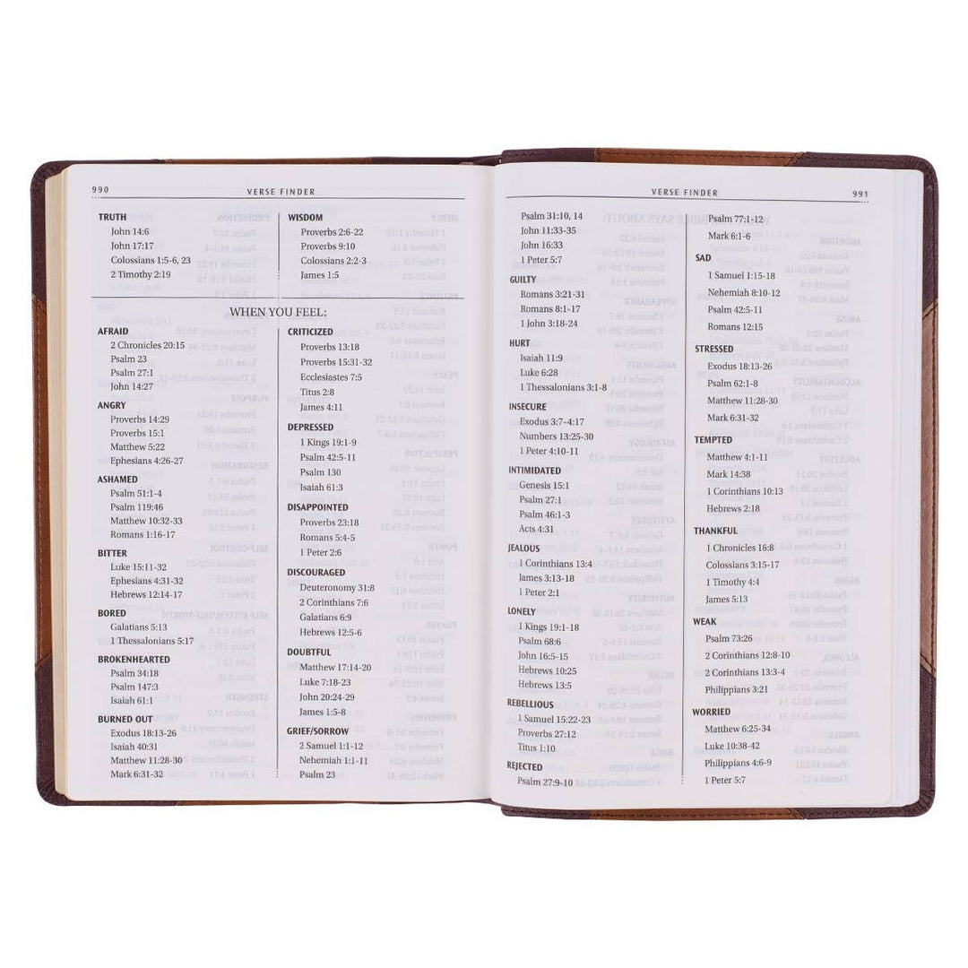 KJV Bible Two Tone Vegan Leather