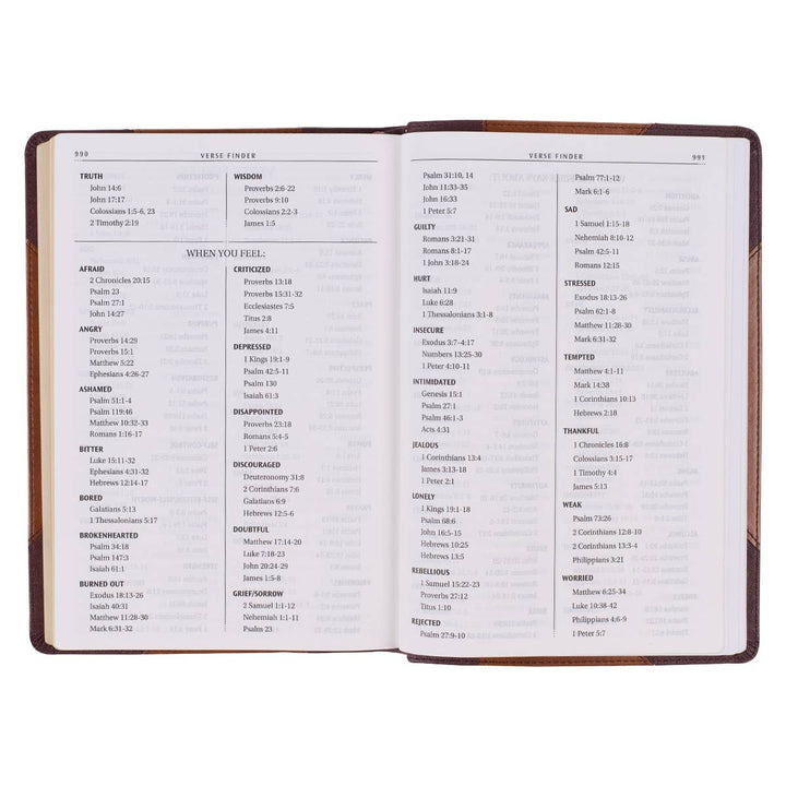 KJV Bible Two Tone Vegan Leather
