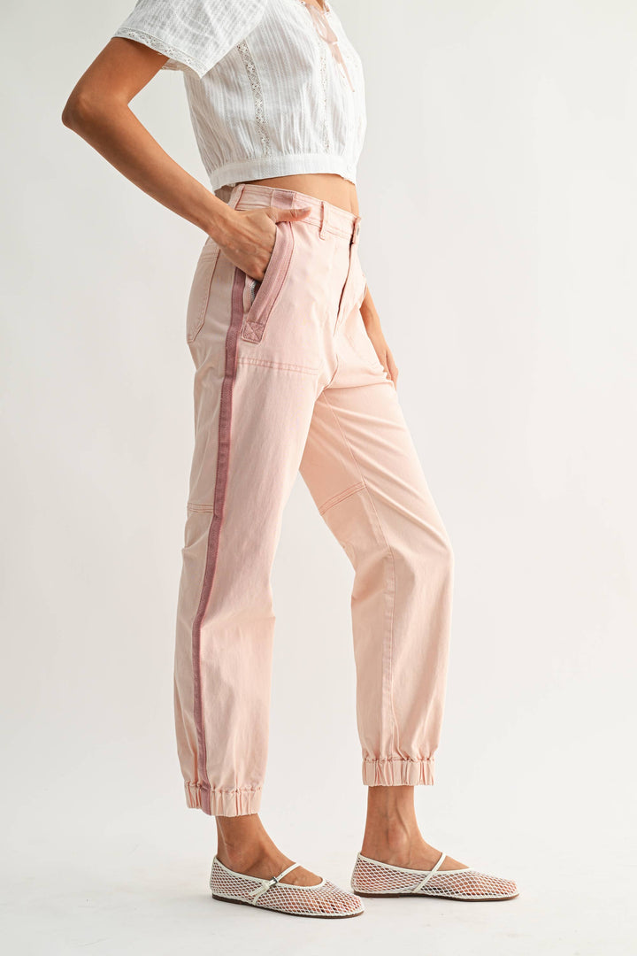 Track Pants with Zip Pocket Pink