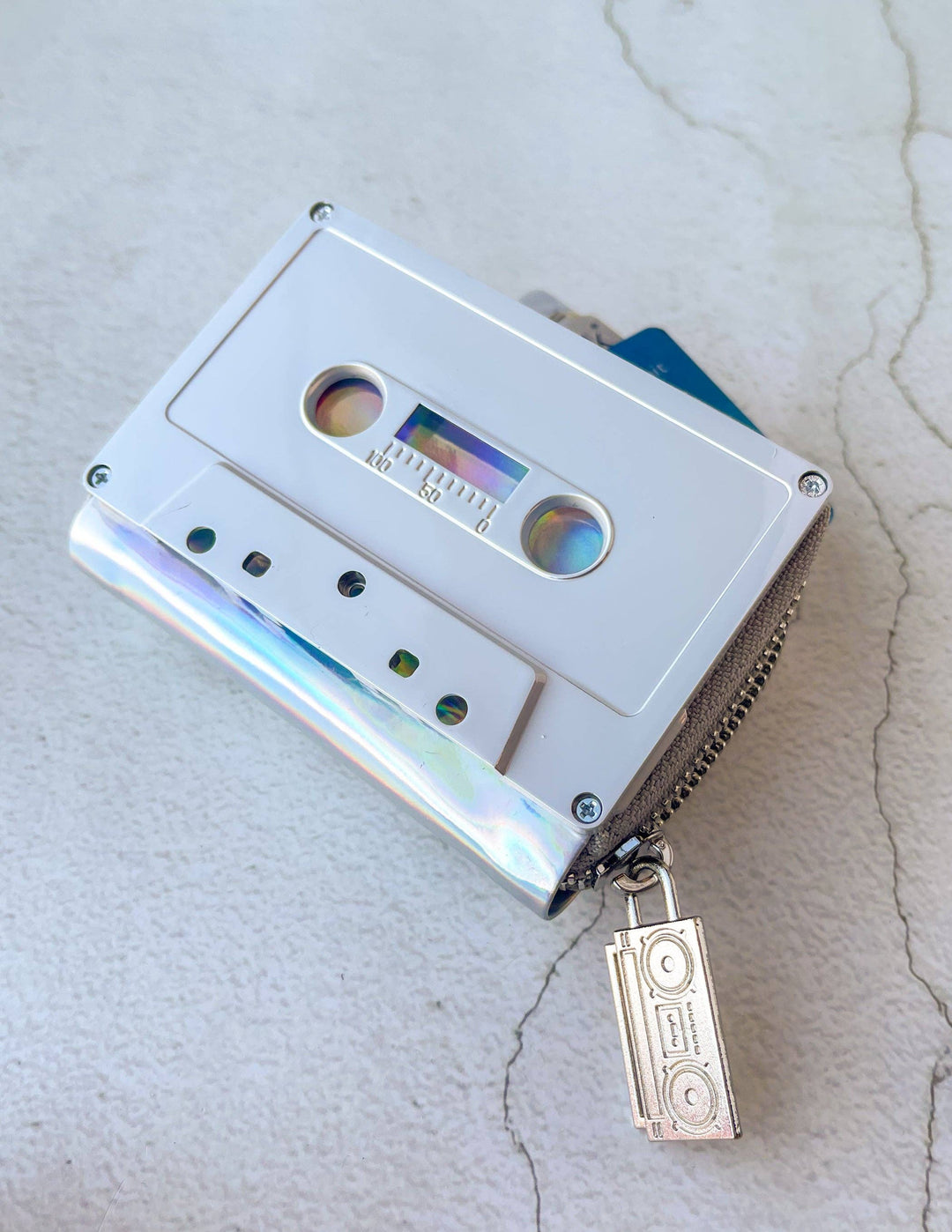 Retro Cassette Wallet | Electro Silver