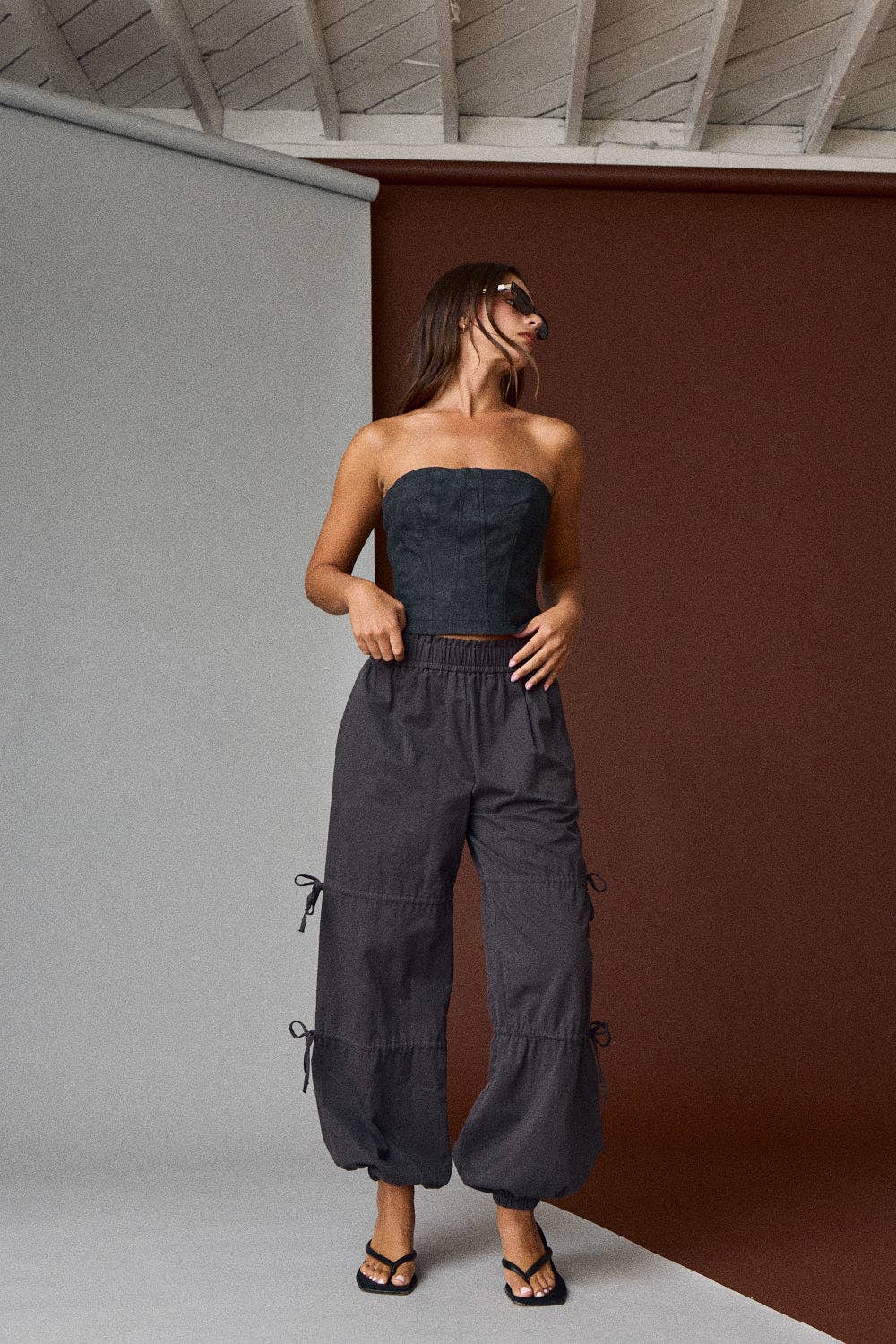 FAUX SUEDE TUBE TOP