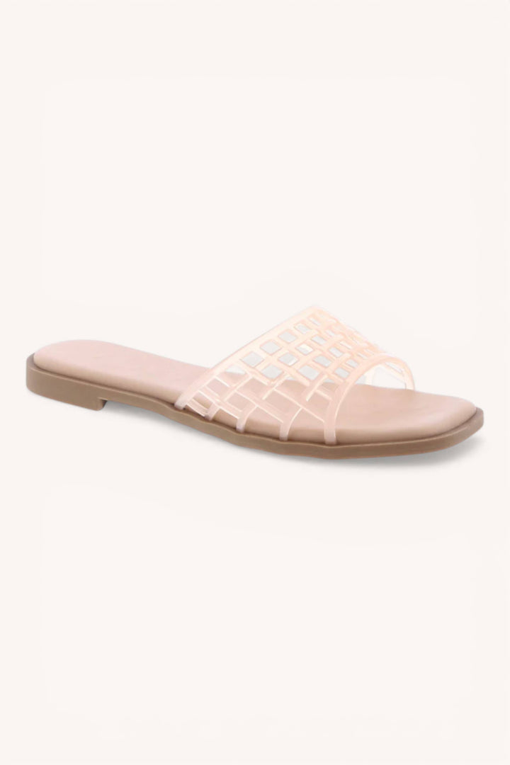 Jelly woven slide Sandals