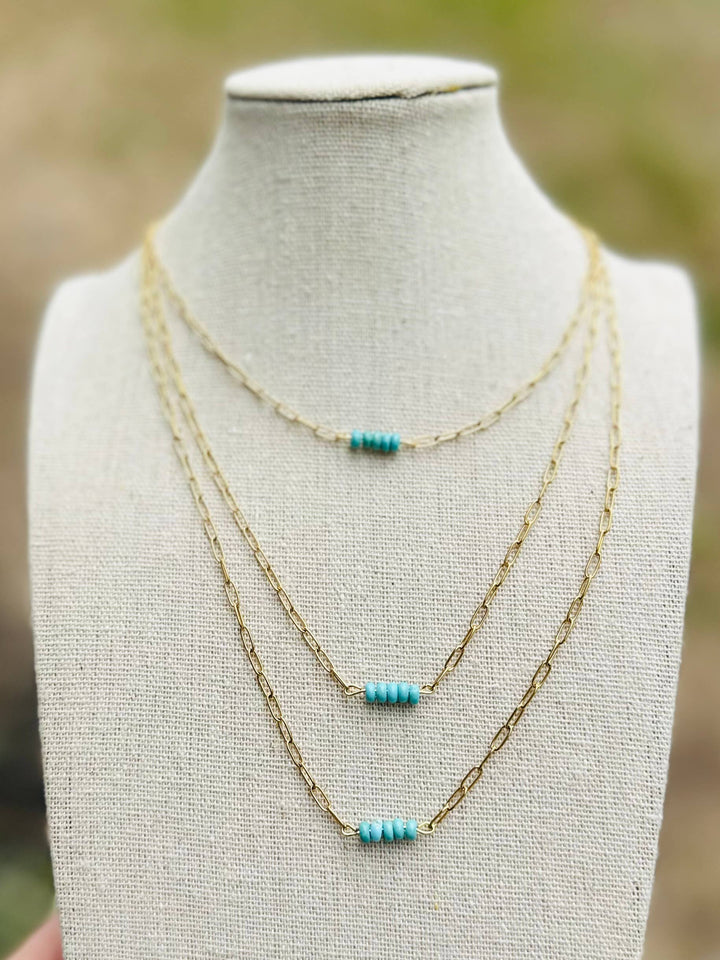 Rondelle  Turquoise Necklace