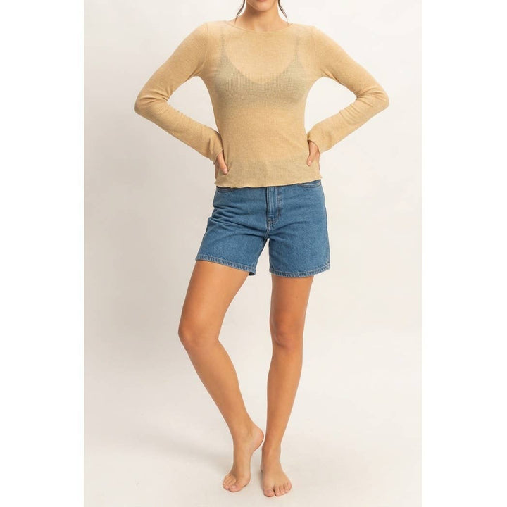 Ribbed Long Sleeve Top